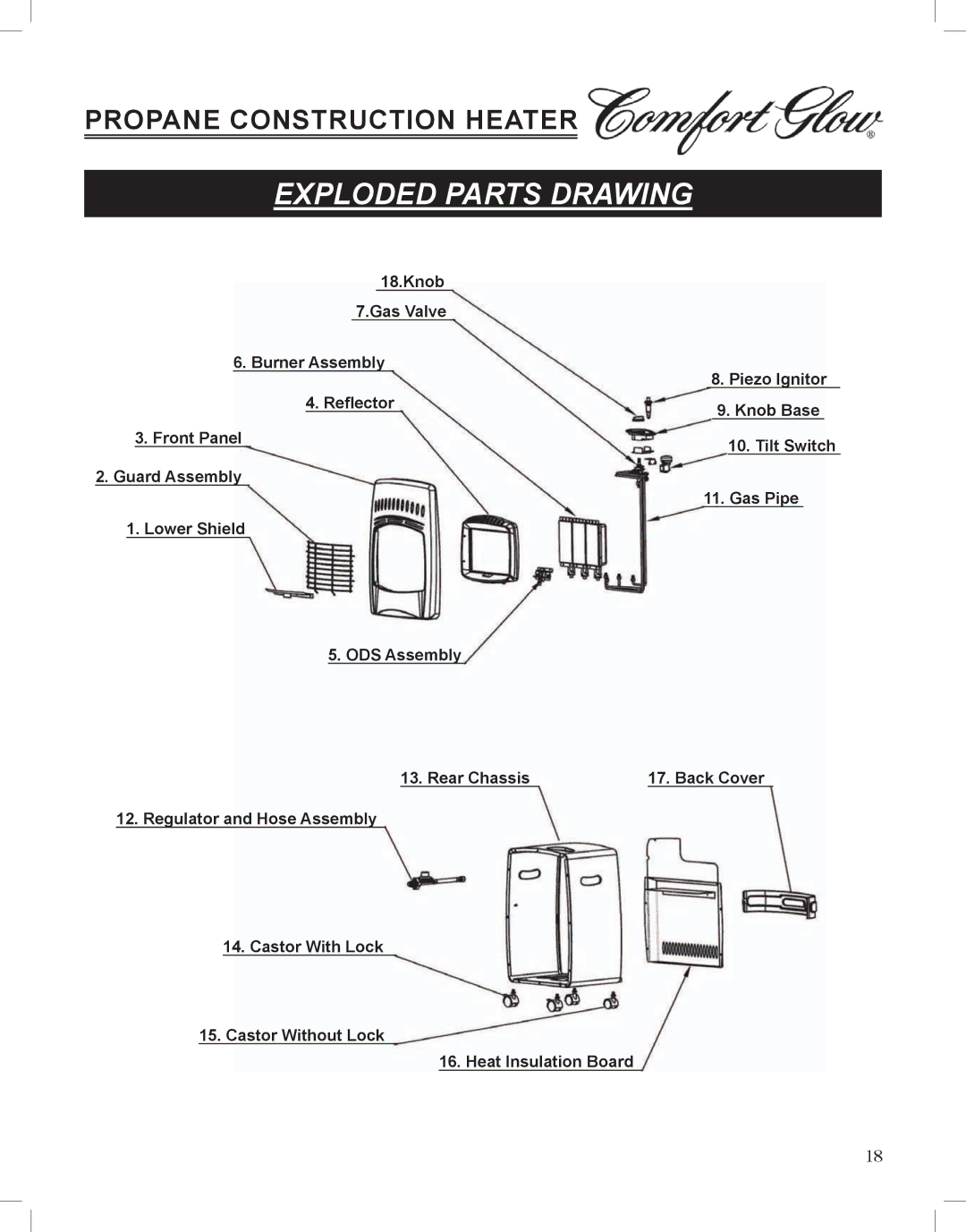 Desa Tech GCH480 manual Exploded Parts Drawing 