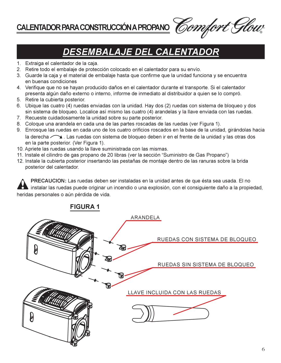 Desa Tech GCH480 manual Desembalaje DEL Calentador, FIgURA 