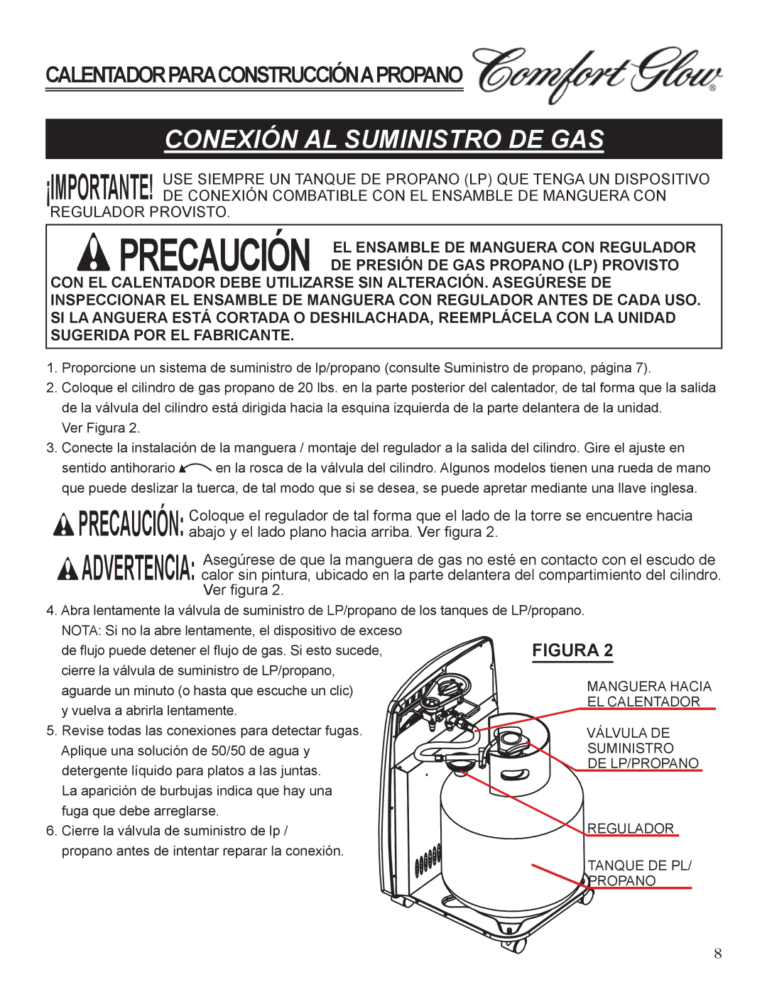 Desa Tech GCH480 manual Precaución, Conexión AL Suministro DE GAS 