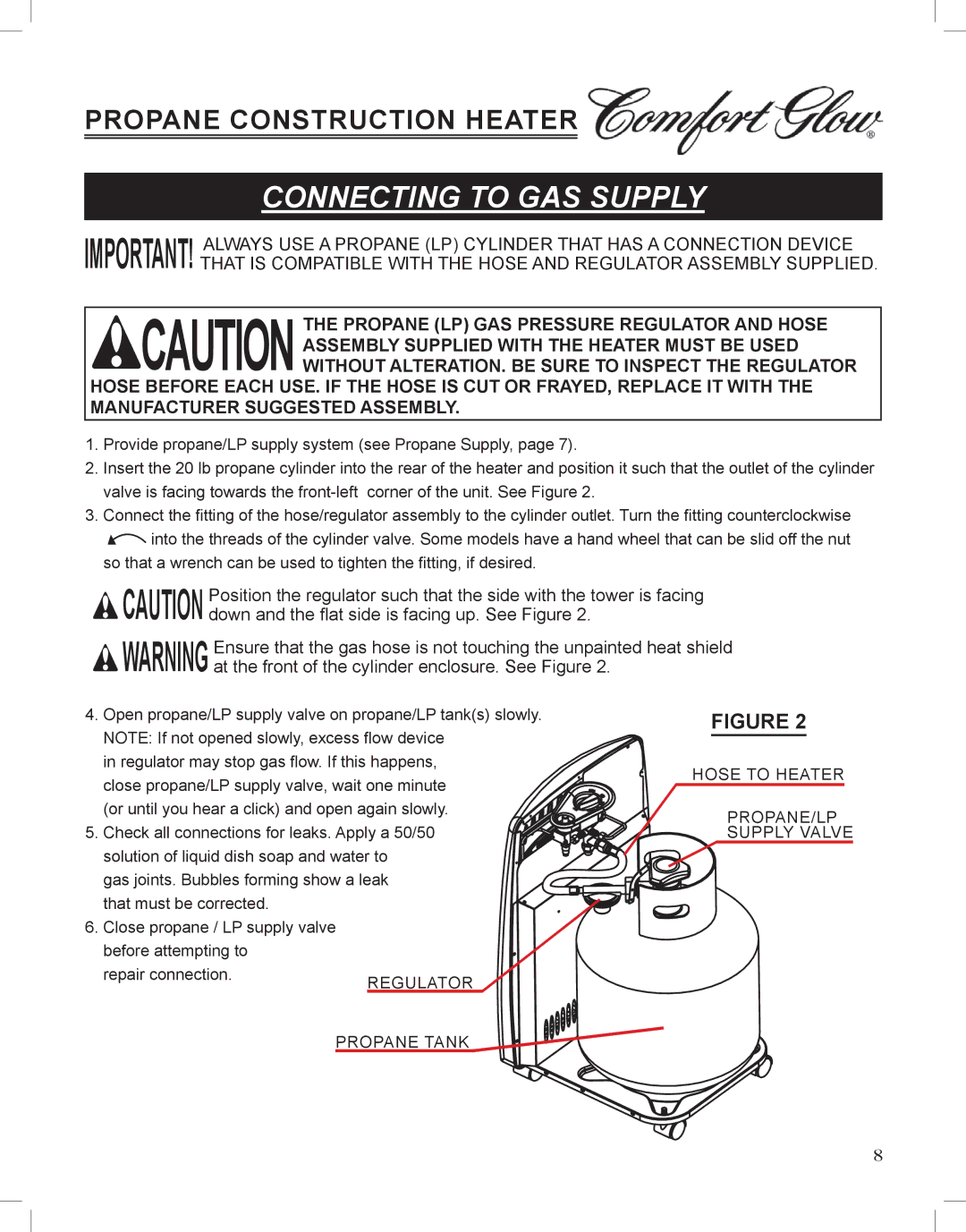 Desa Tech GCH480 manual Connectingunpackingtothegasheatersupply 