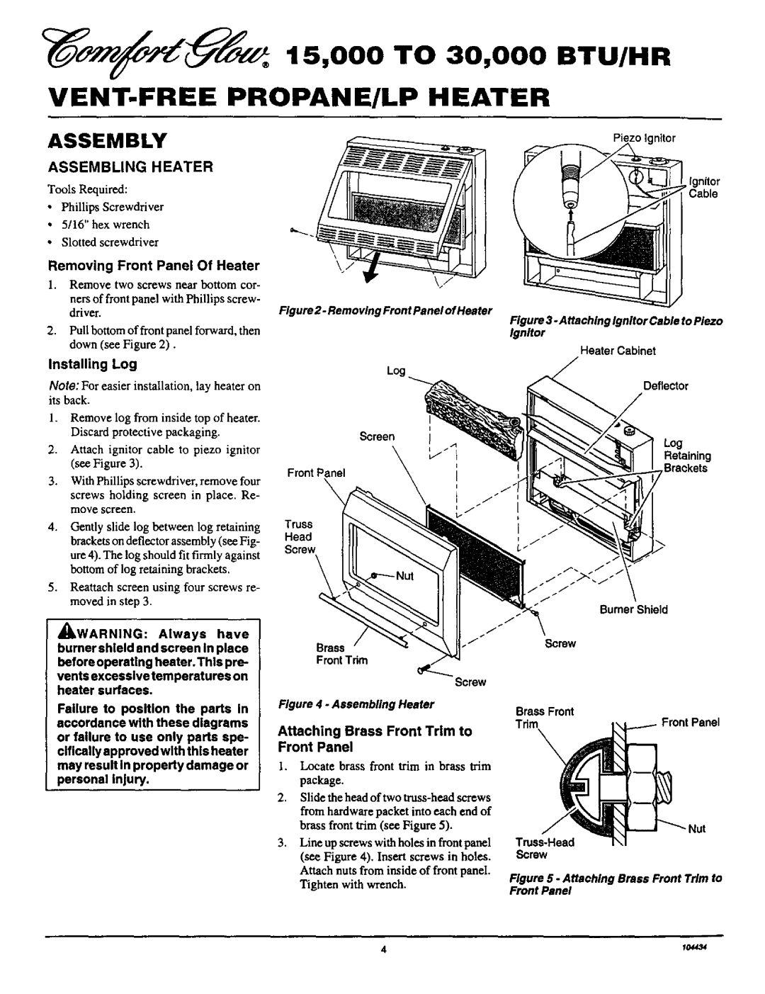 Desa Tech RFP30T installation manual Assembly, Assembling Heater 