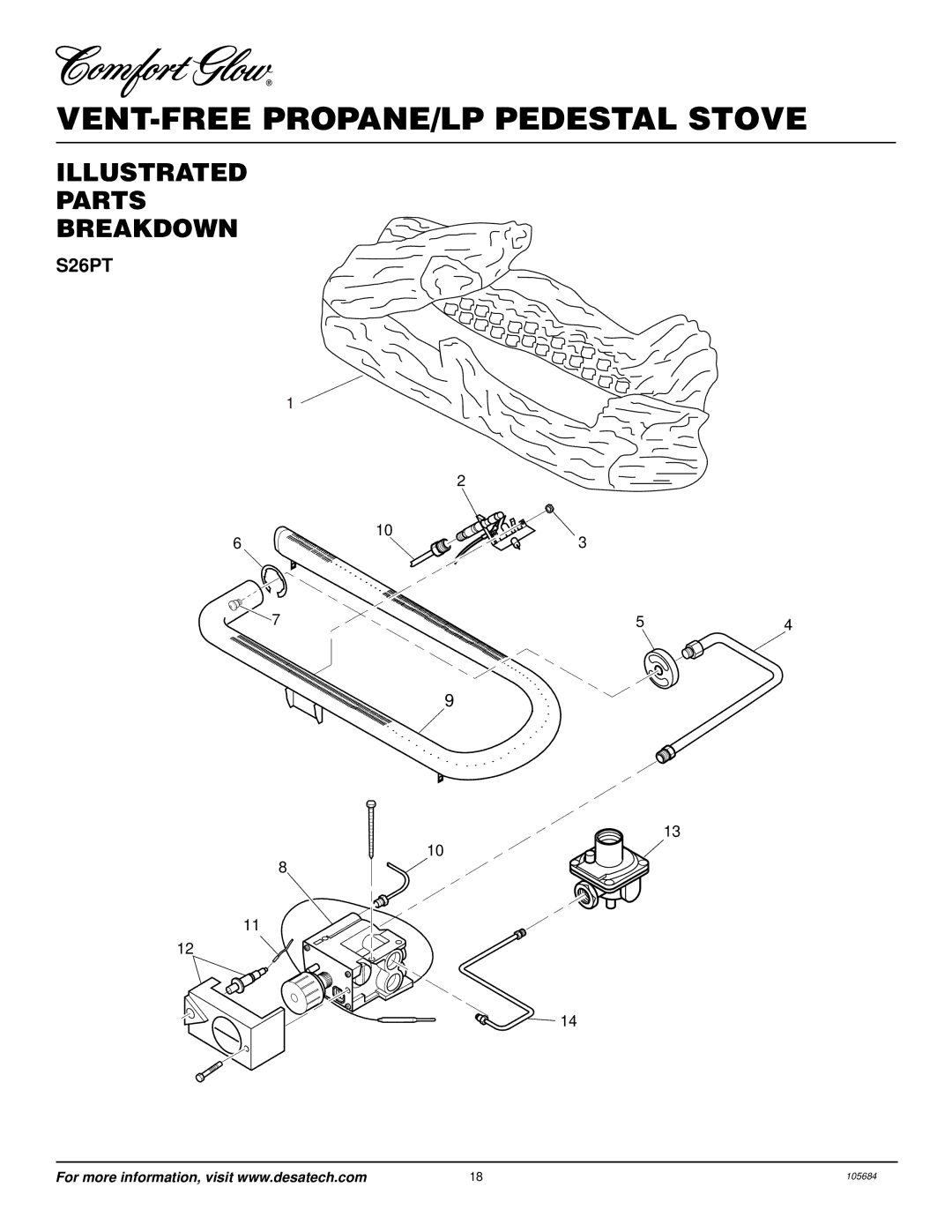 Desa Tech S26PT installation manual Illustrated Parts Breakdown 