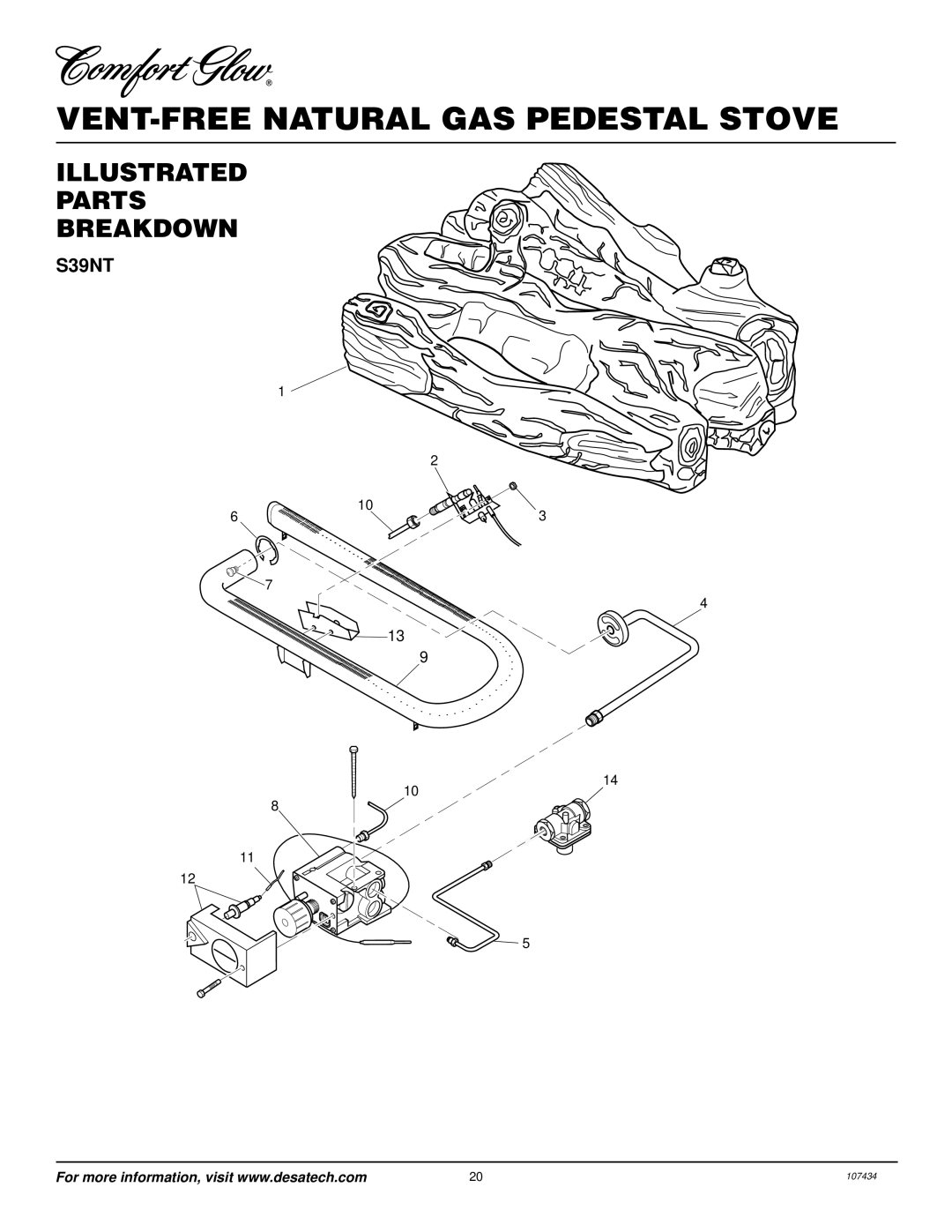 Desa Tech S39NT installation manual Illustrated Parts Breakdown 