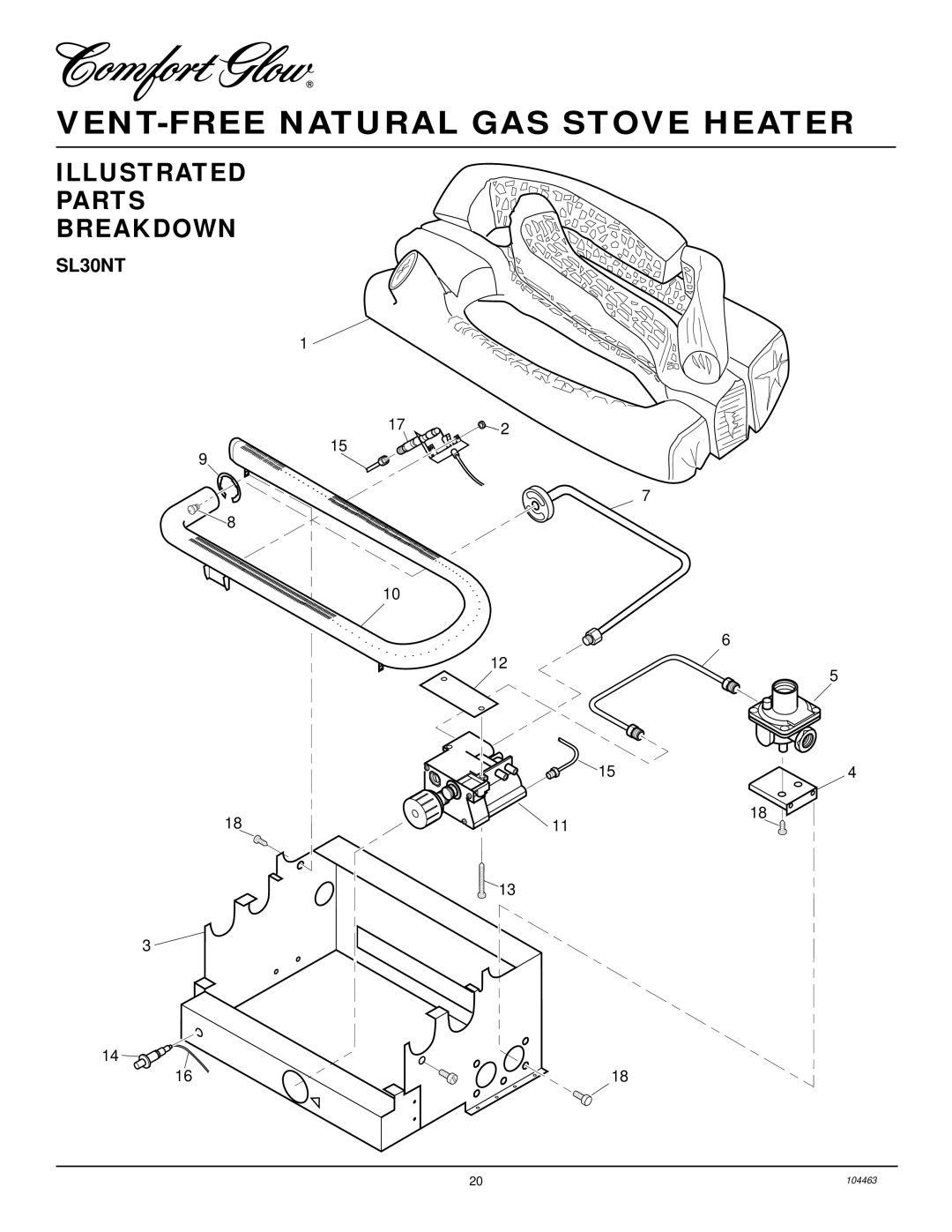 Desa Tech SL30NT installation manual Illustrated Parts Breakdown 