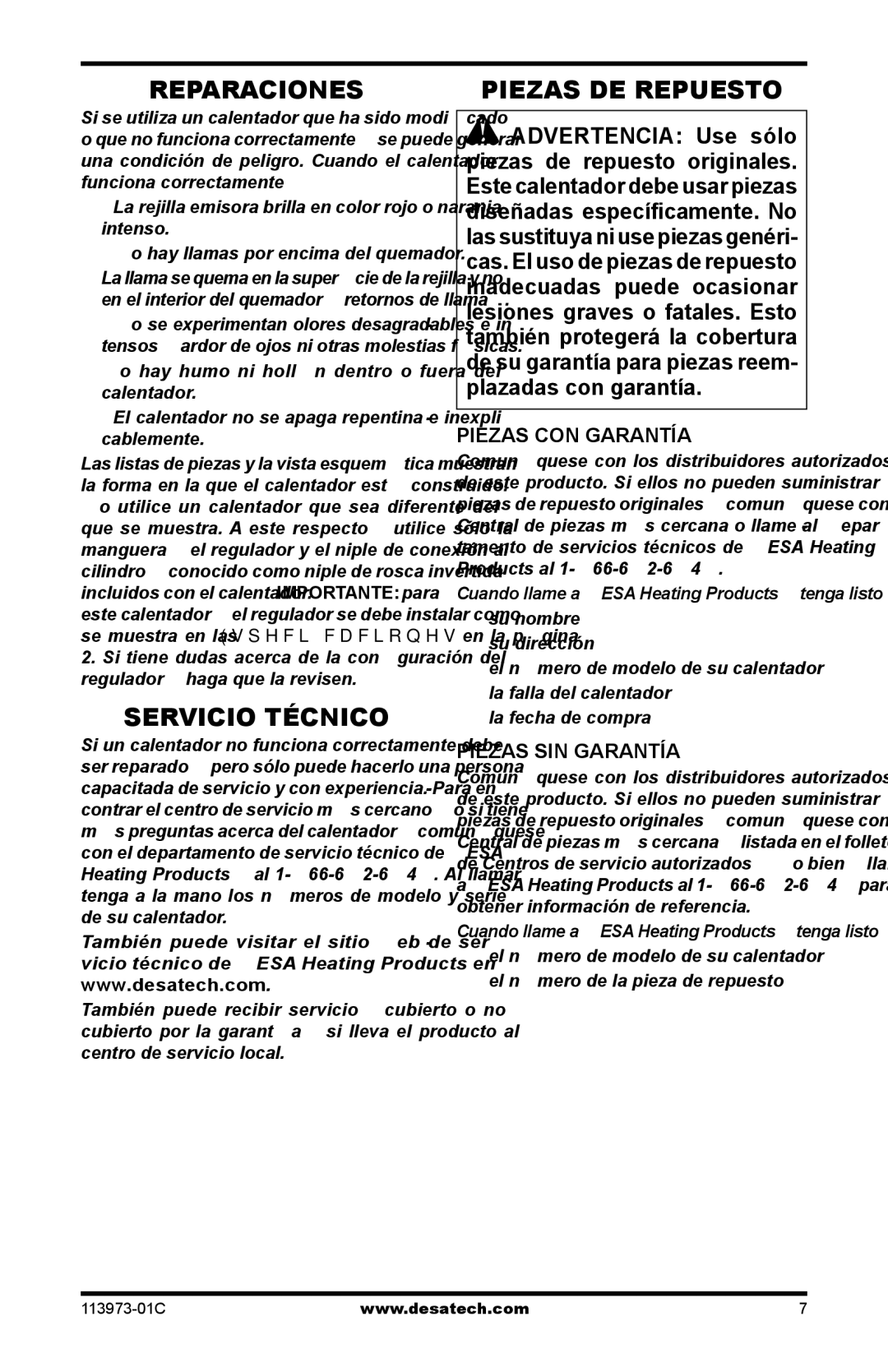 Desa HD30, TT30, N15A, HD15A Reparaciones, Servicio Técnico, Piezas DE Repuesto, Piezas CON Garantía, Piezas SIN Garantía 