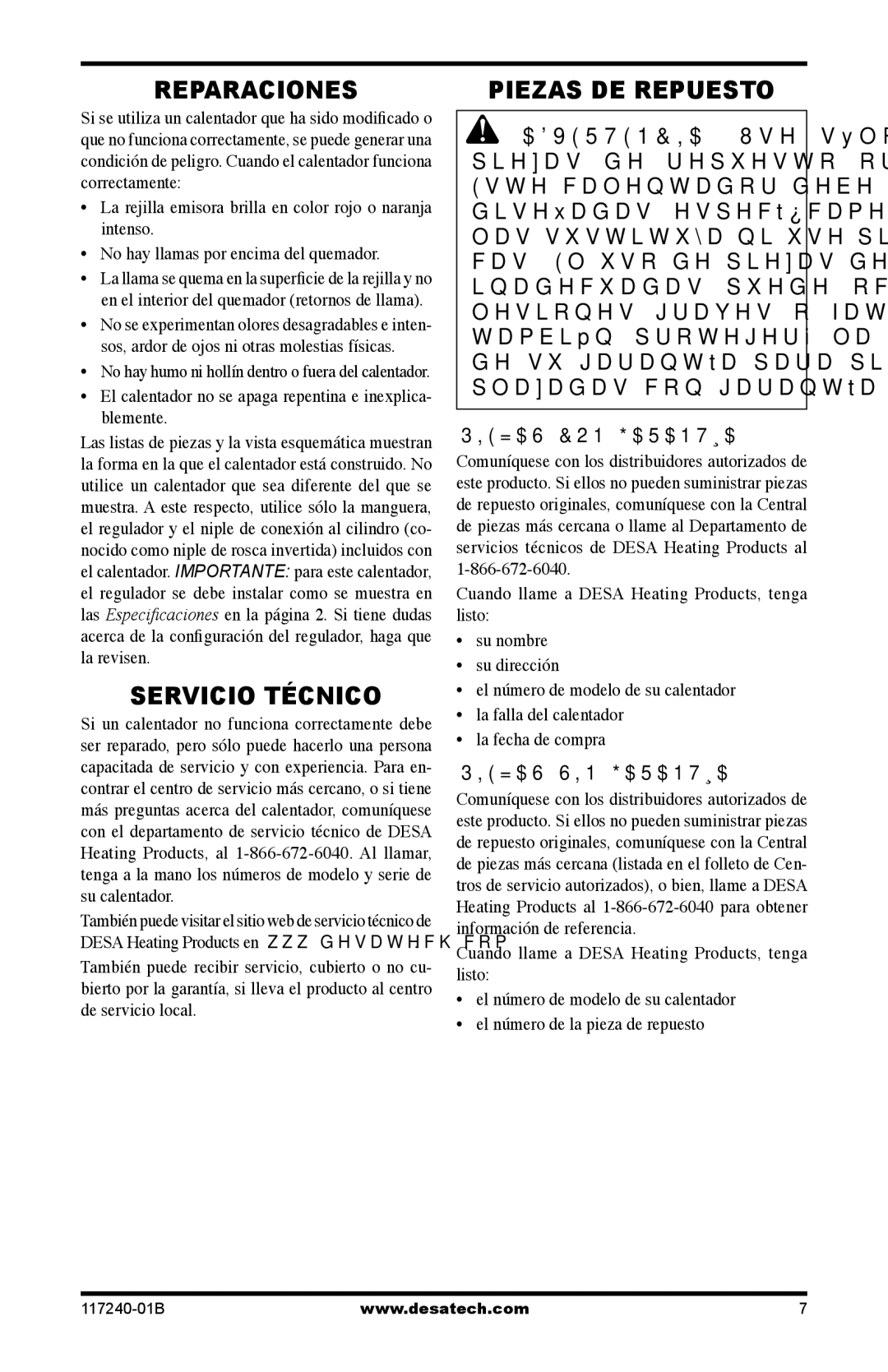 Desa HD15G, TT30G, SPC-30RG Reparaciones, Servicio Técnico, Piezas DE Repuesto, Piezas CON Garantía, Piezas SIN Garantía 