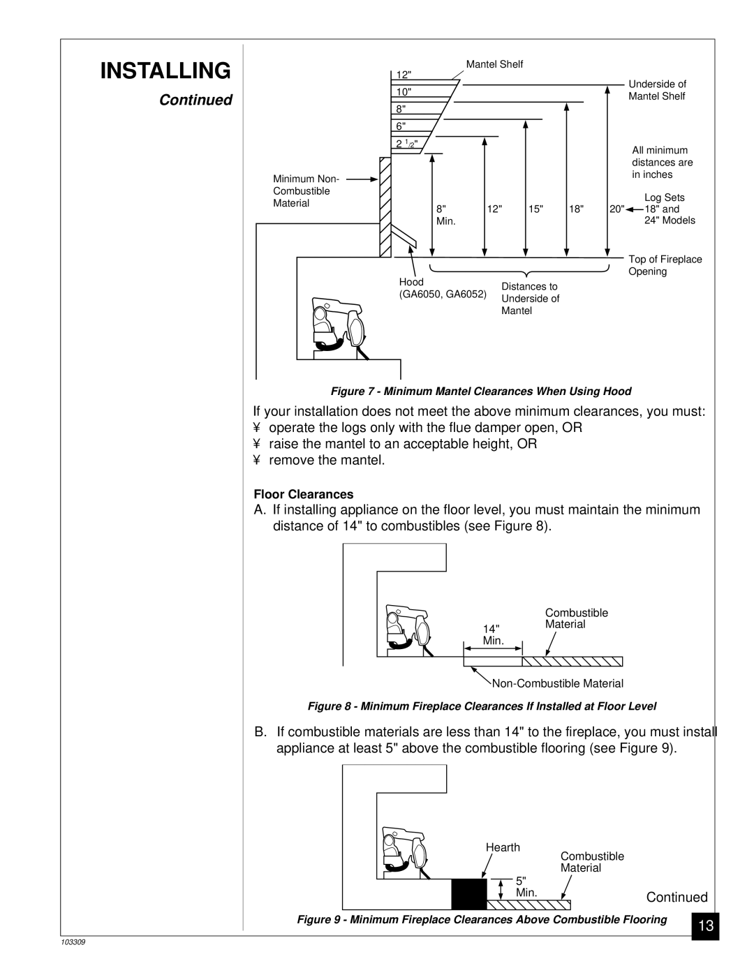 Desa UNVENTED (VENT-FREE) NATURAL GAS LOG HEATER installation manual Installing 