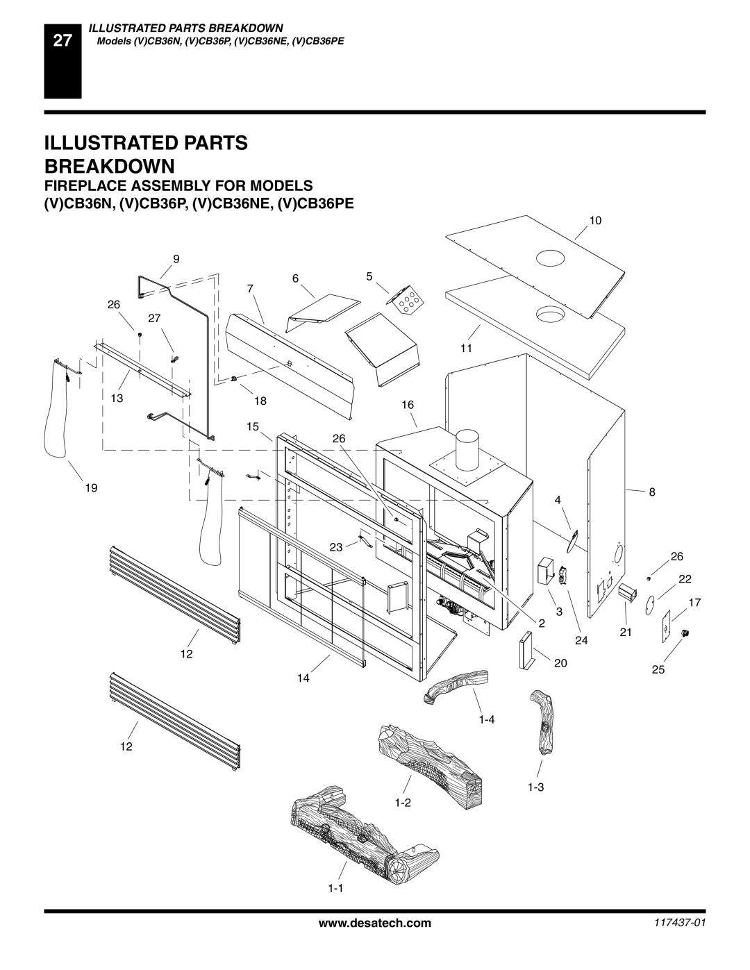 Desa (V) CB36(N installation manual Illustrated Parts Breakdown 