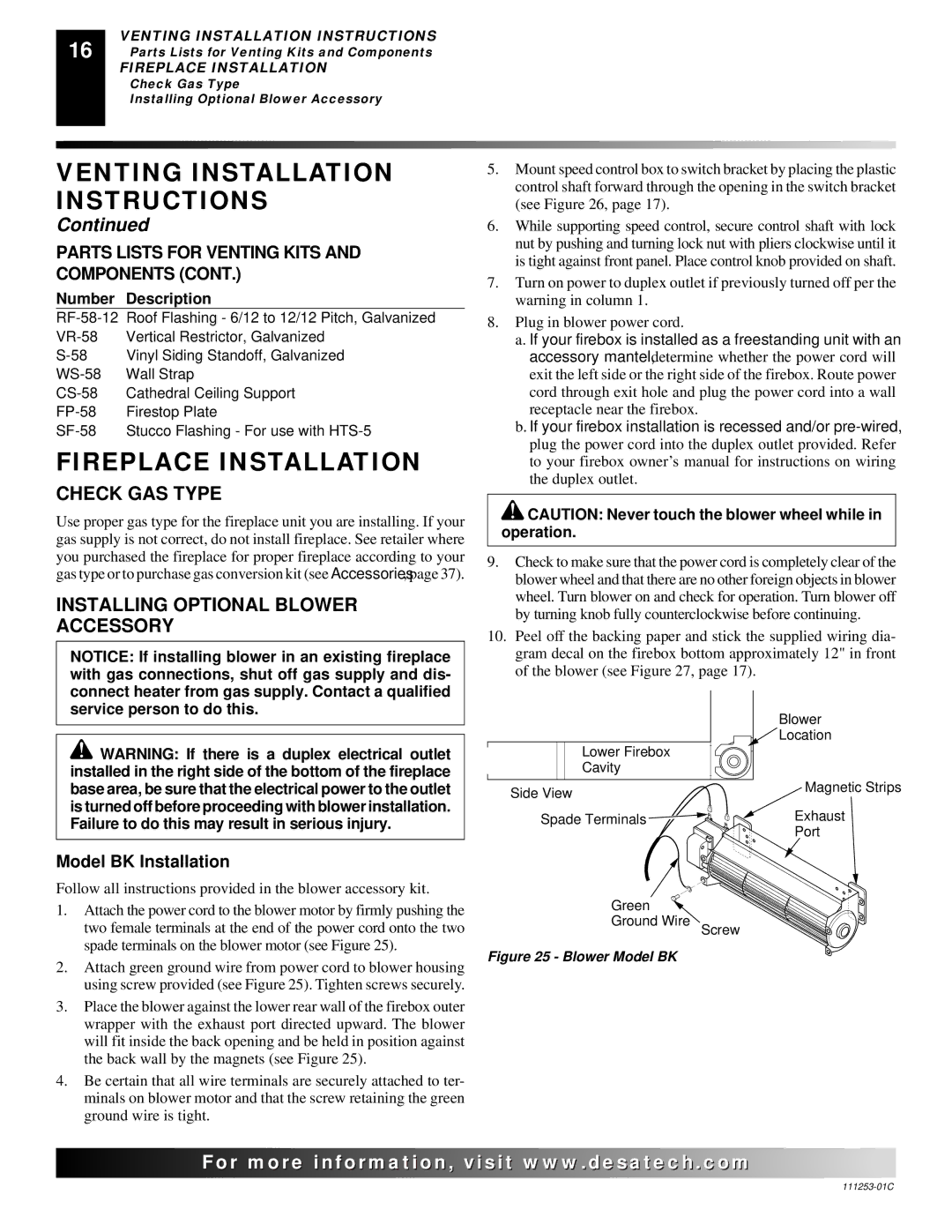 Desa V36EP-A SERIES, V36EN-A SERIES, VV36EPB(1) SERIES, VV36ENB(1) SERIES Fireplace Installation, Check GAS Type 