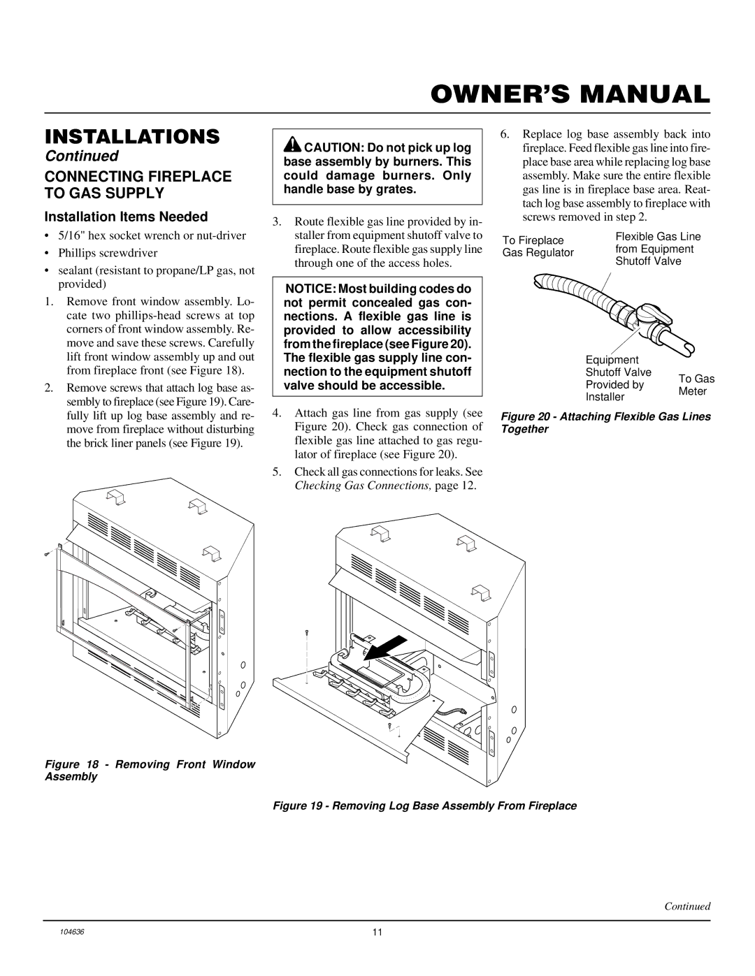 Desa VCGF30NR installation manual Connecting Fireplace to GAS Supply, Attaching Flexible Gas Lines Together 