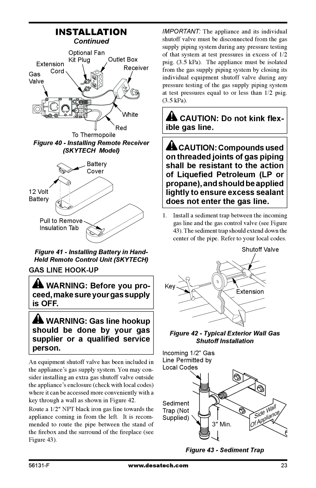 Desa TPNEA-A, (V)DVF36, TSTPA-A, TSTEA-A, TSTPEA-A, TPNPEA-A, TPNPA-A, TSTA-A(-HA), TPNA-A(-HA) GAS Line HOOK-UP 