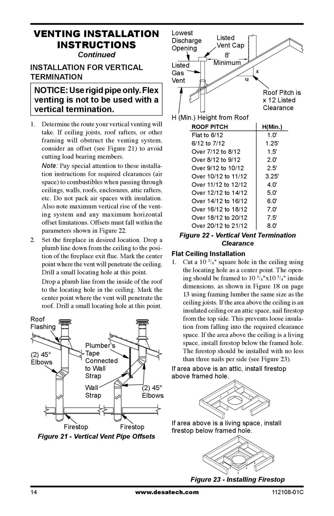 Desa DVF36TCR, DVF36TCL, DVF36TCR, DVF36TCL, DVF36TCRP, DVF36TCLP, (V)DVF36TCLP(E) Installation for vertical Termination 