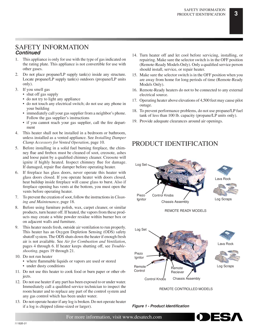 Desa VF-18P-BTB, VF-24P-PDG, VF-24N-PDG, VF-18N-PDG, VF-18N-BTB, VF-24P-BTB Product Identification, Remote Ready Models 