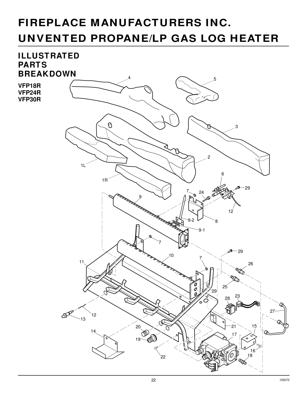 Desa installation manual Illustrated Parts Breakdown, VFP18R VFP24R VFP30R 