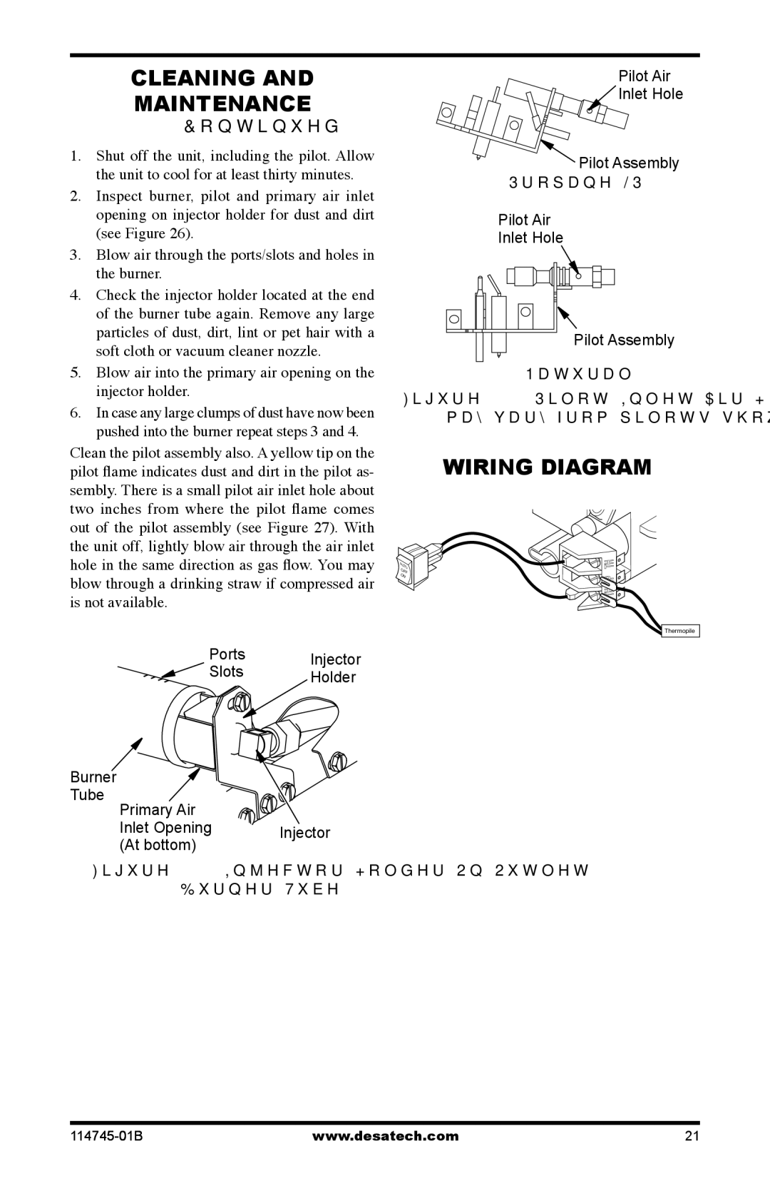 Desa VFRMV18PA, VFRMV18NA, VFRMV24NA, VFRMV24PA installation manual Wiring Diagram, Propane/LP 