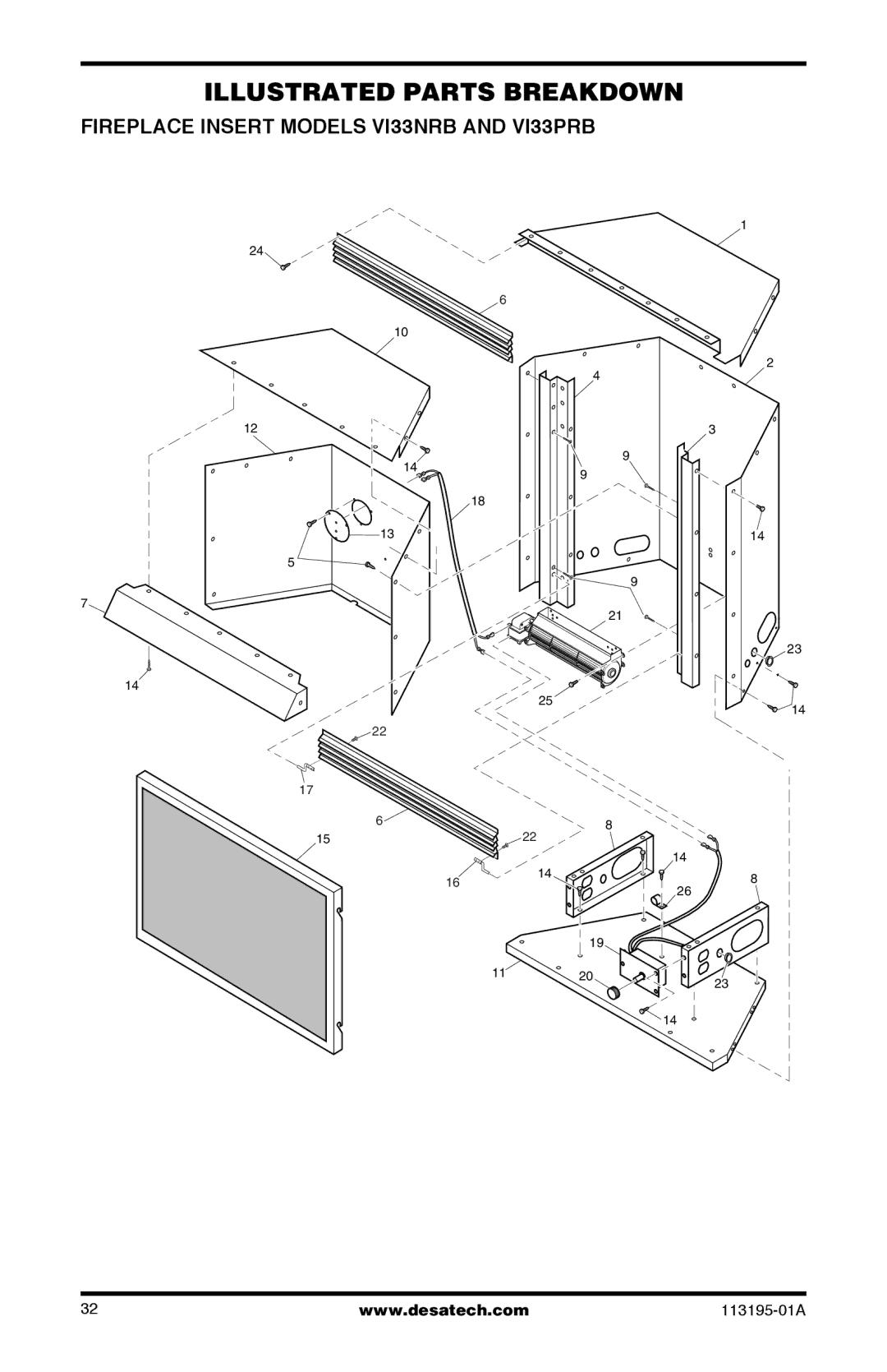 Desa installation manual Fireplace Insert Models VI33NRB and VI33PRB 