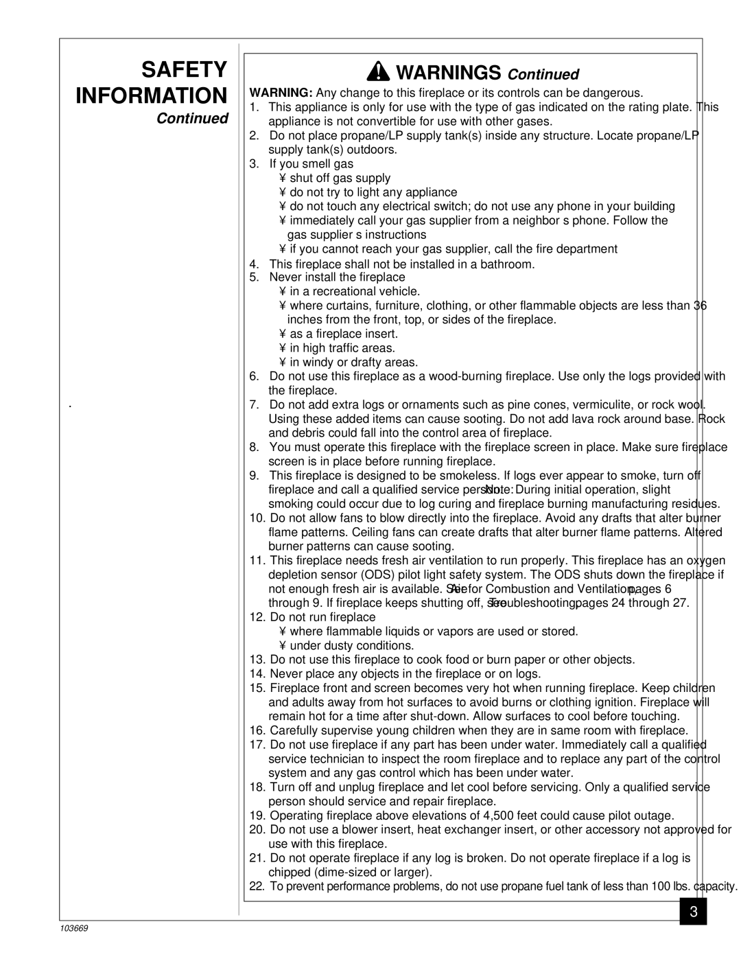 Desa VMH10TP installation manual Safety Information 