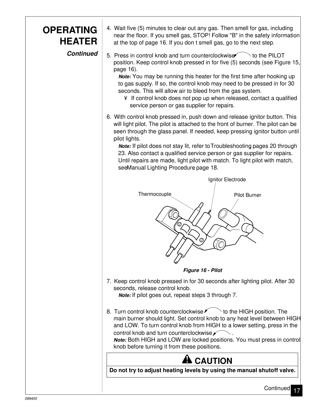 Desa VN1000B installation manual Control knob and turn counterclockwise C-clockwise 