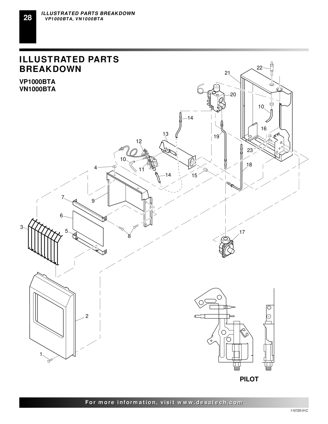 Desa VN10A installation manual VP1000BTA VN1000BTA Pilot 