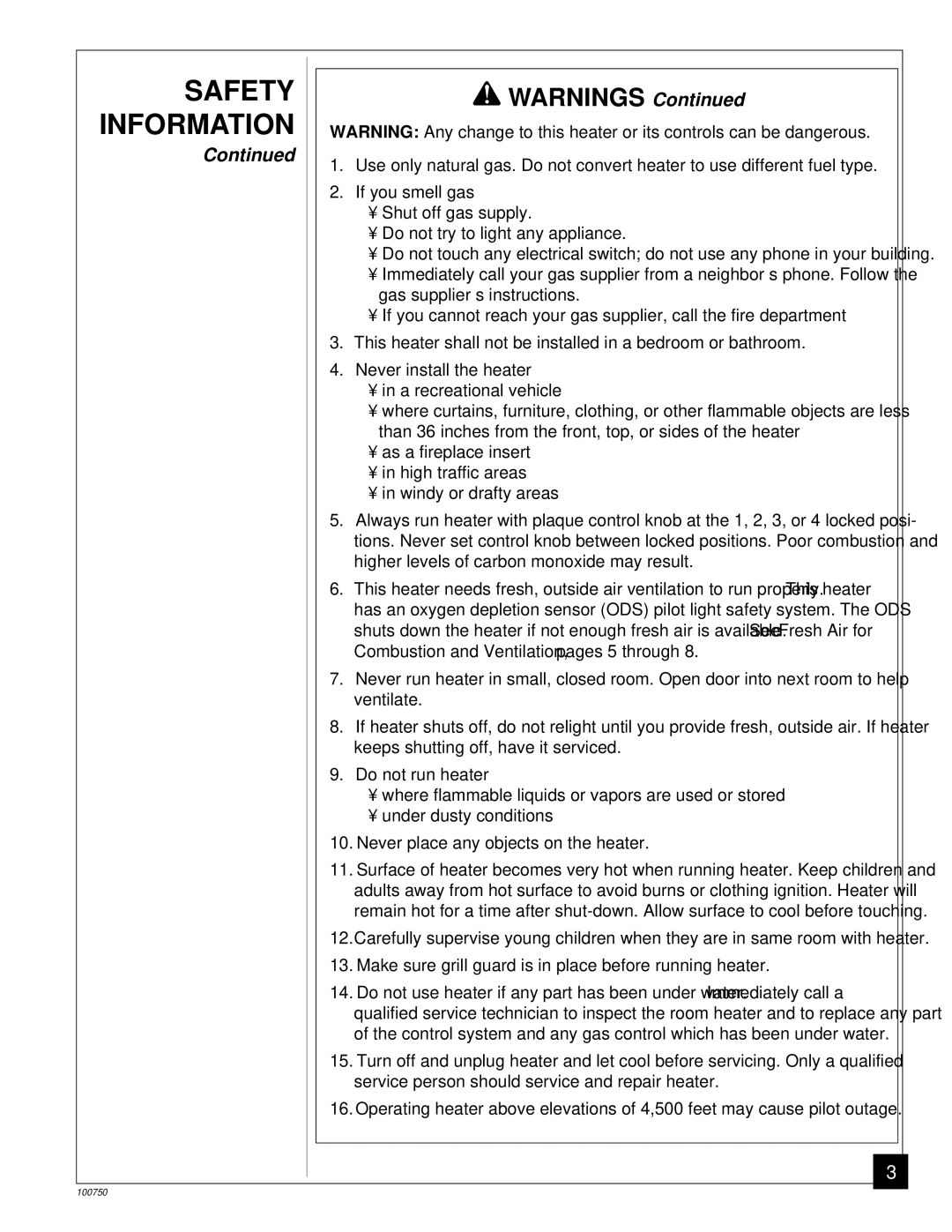 Desa VN3000C, VN1800IT, VN1800C, VN2550IT installation manual Combustion and Ventilation, pages 5 through 