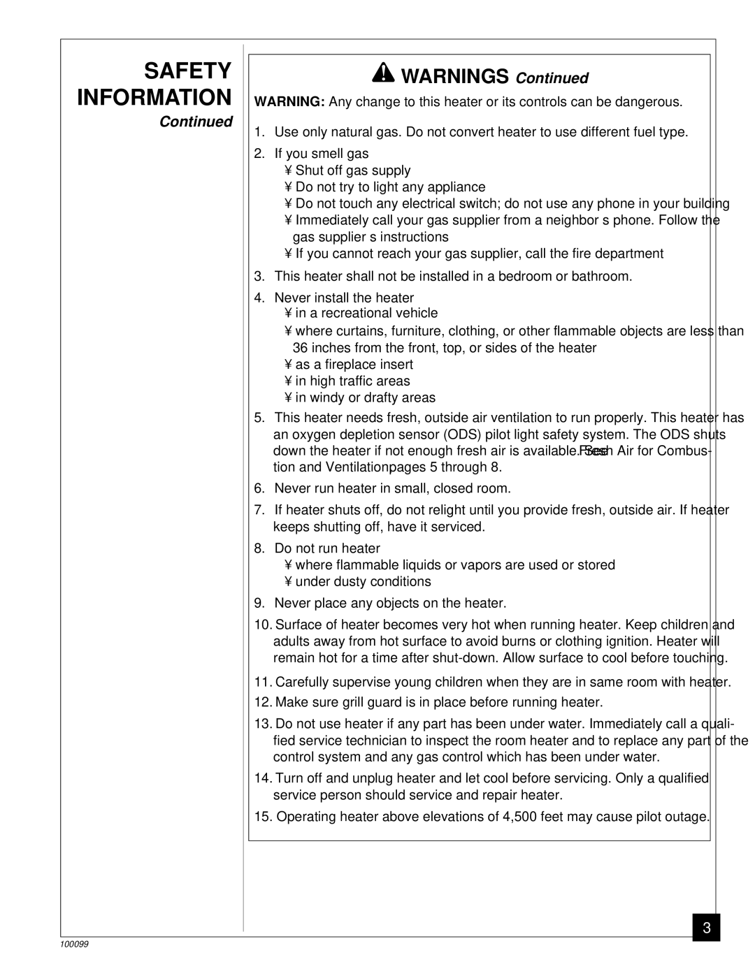 Desa VGN30B, VN2000BB installation manual Safety Information 