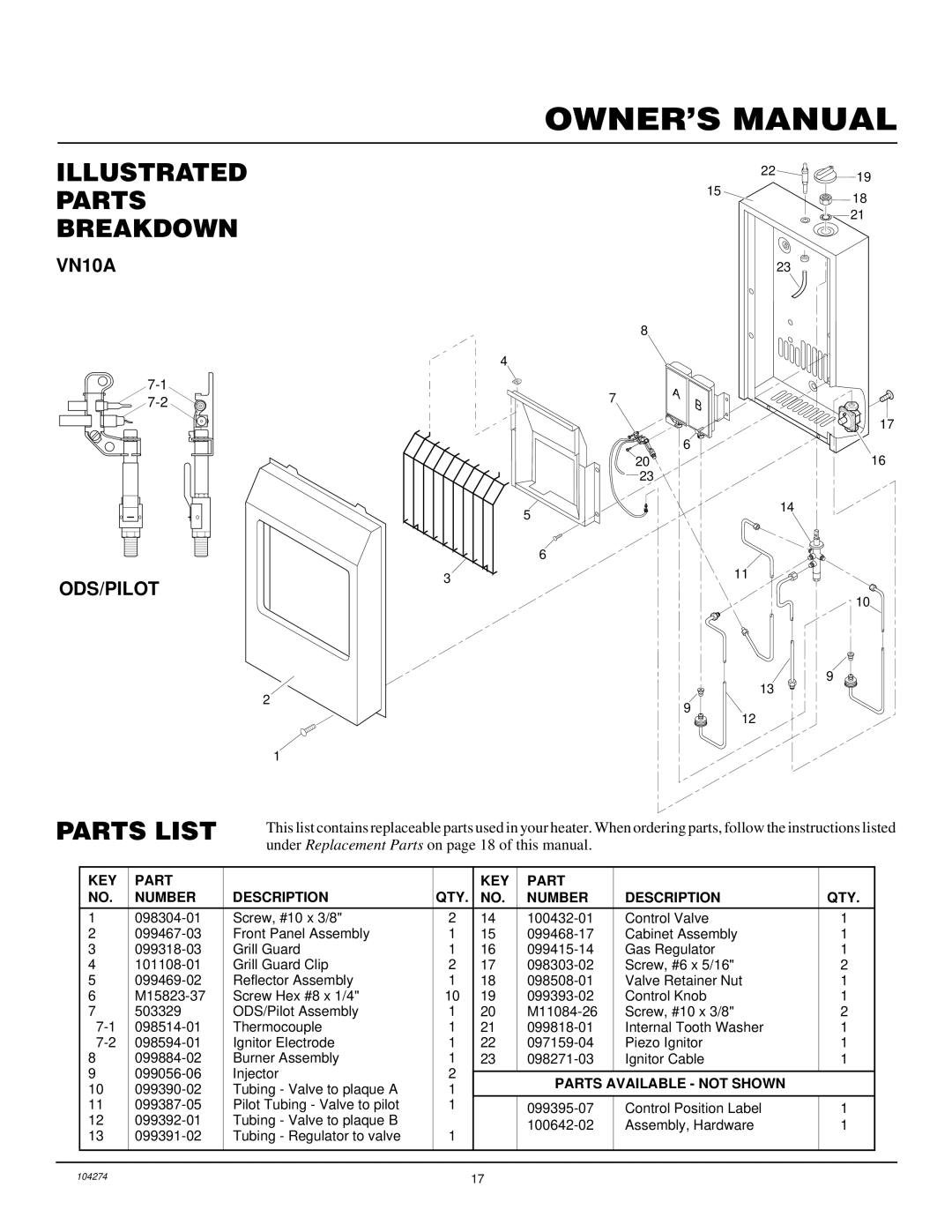 Desa VN6D installation manual VN10A ODS/PILOT 