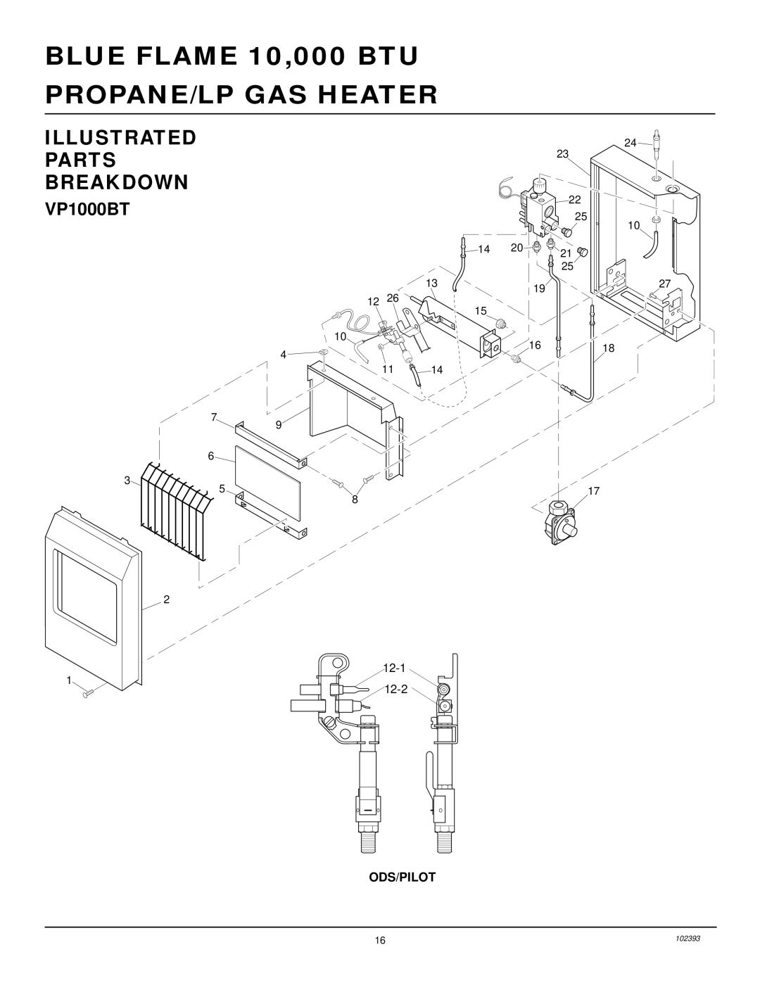 Desa VP1000BT installation manual Illustrated Parts Breakdown 
