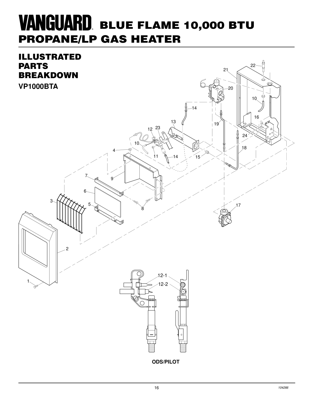 Desa VP1000BTA installation manual Illustrated Parts Breakdown 