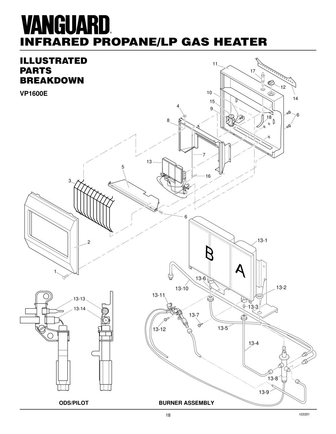 Desa VP1600E, VP2600E installation manual Illustrated Parts Breakdown 