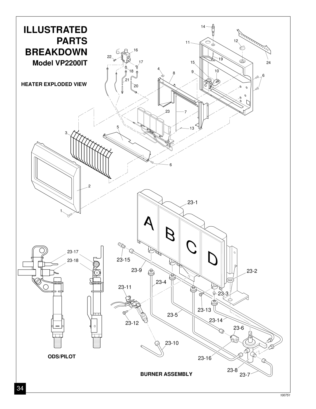 Desa VP1600C, VP2600C, VP1600IT installation manual Model VP2200IT 