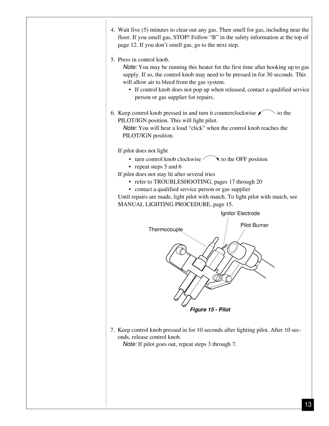 Desa VP11, VP5A installation manual Pilot 