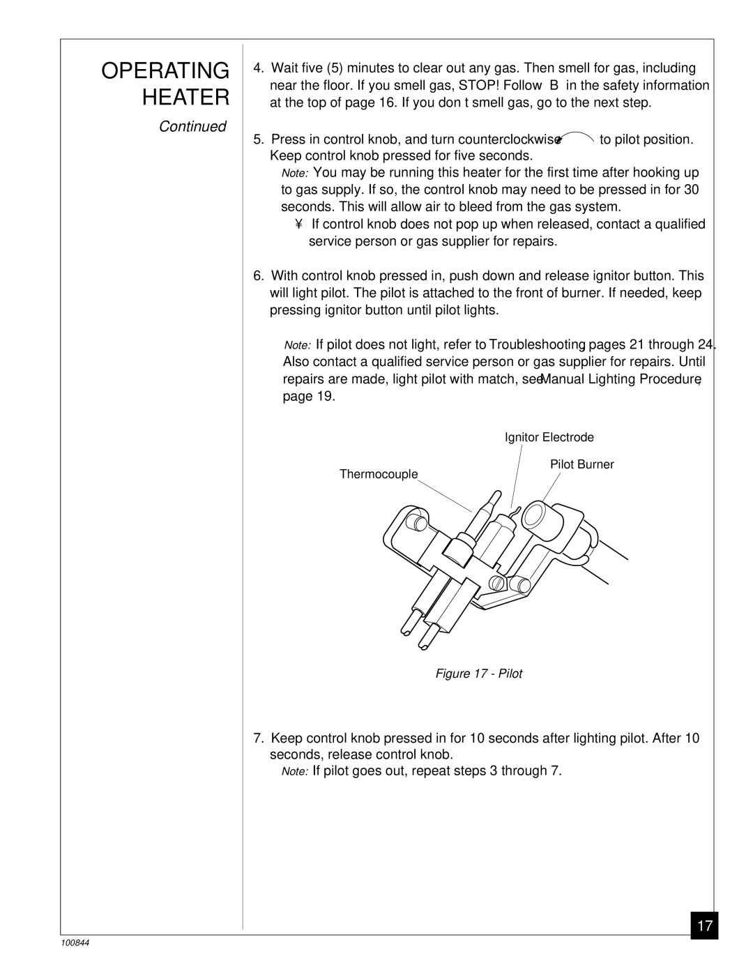 Desa VP11A, VP5B installation manual Pilot 