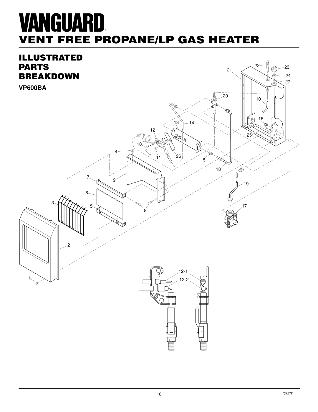 Desa VP600BA installation manual Illustrated Parts Breakdown 