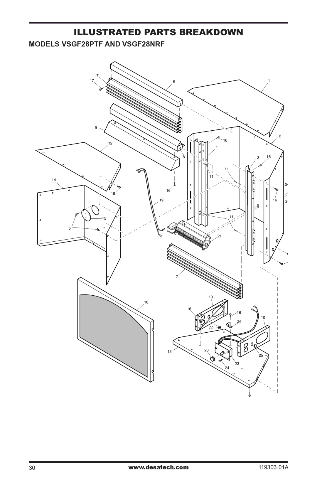 Desa VsGF28nTF, VsGF28PTF installation manual Models VSGF28PTF and VSGF28NRF 