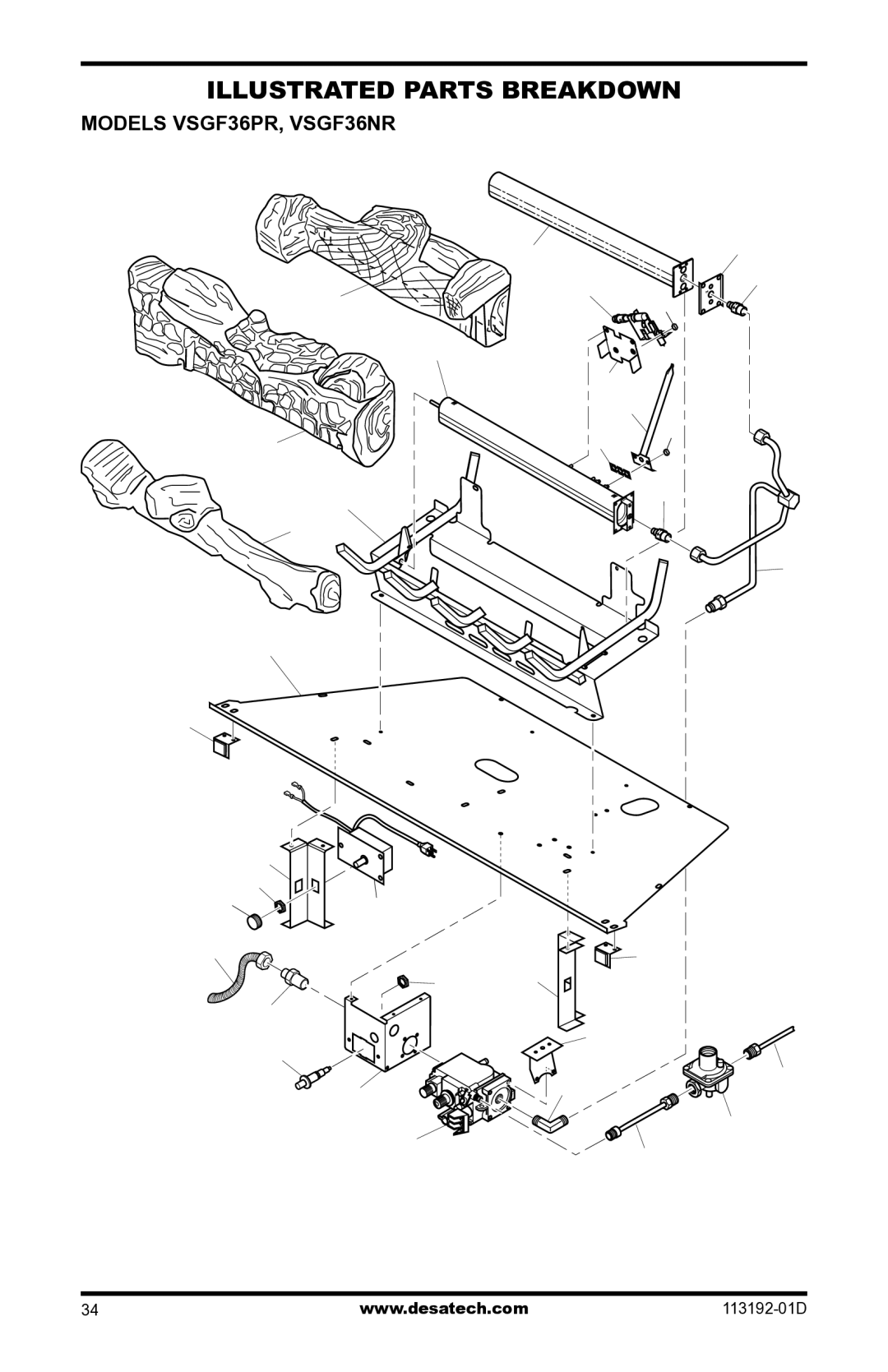 Desa VSGF36NR, VSGF36PR installation manual Models VSGF36PR, VSGF36NR 