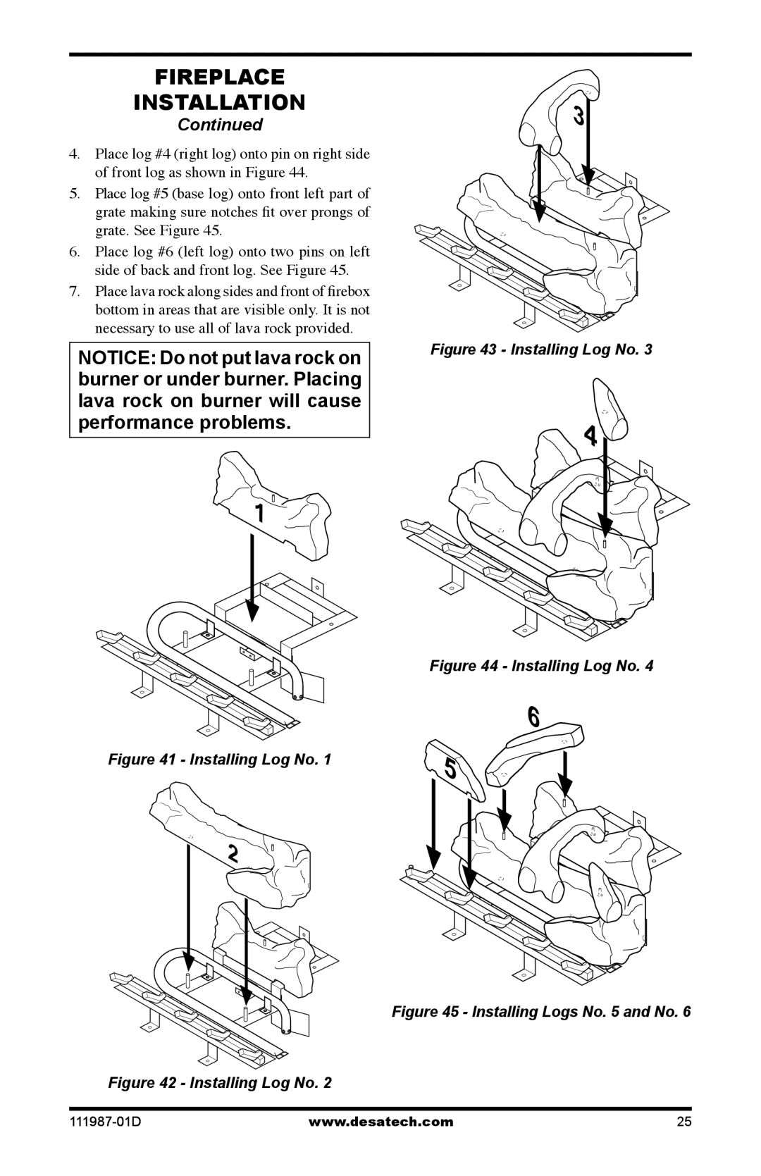 Desa (V)T32EN SERIES, (V)T32EP SERIES installation manual Installing Log No 