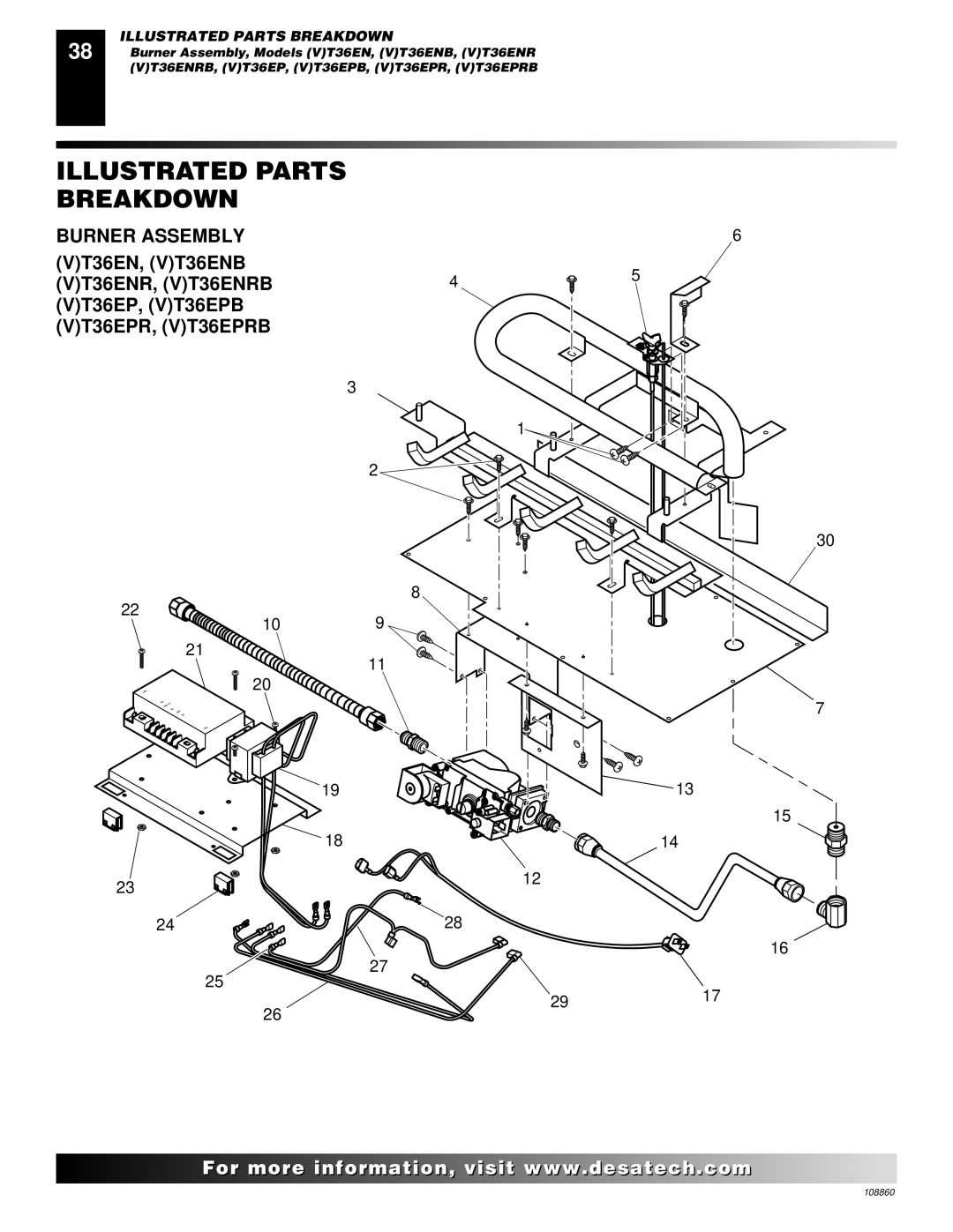 Desa (V)T36EN SERIES, (V)T32EP, (V)T36EP SERIES, V)T32EN installation manual VT36ENR, VT36ENRB, VT36EPR, VT36EPRB 