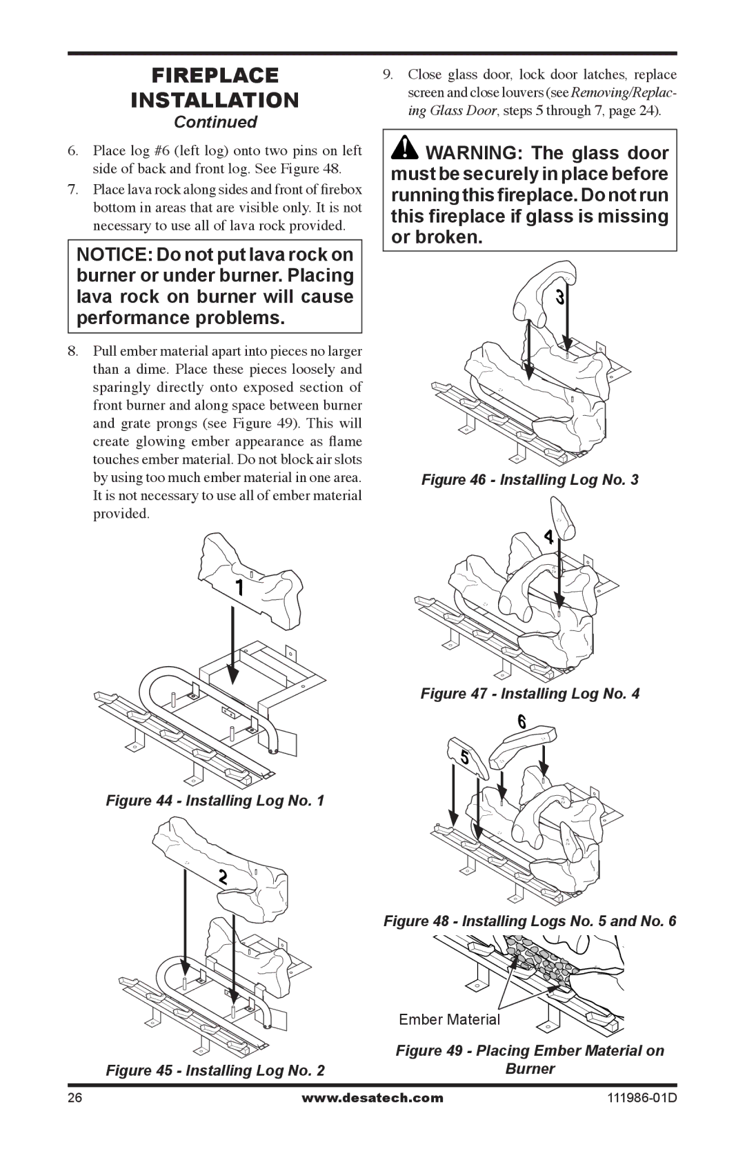 Desa (V)T32N SERIES, (V)T32P SERIES installation manual Installing Log No 