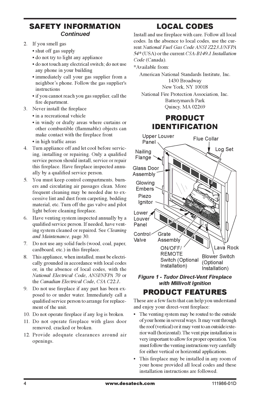 Desa (V)T32N SERIES, (V)T32P SERIES Local Codes, Product Identification, Product Features, High traffic areas 