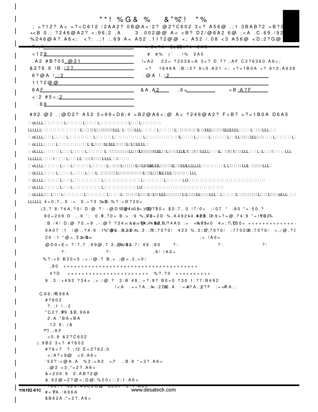 Desa (V)TC36N, (V)TC36P installation manual Owners Registration Form 