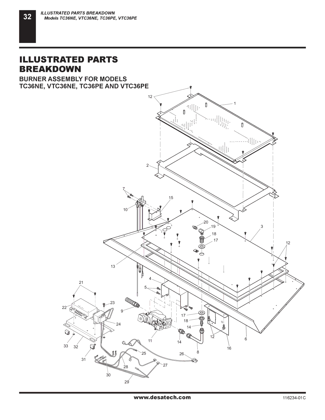 Desa (V)TC36PE SERIES, (V)TC36NE SERIES installation manual 19 18 116234-01C 