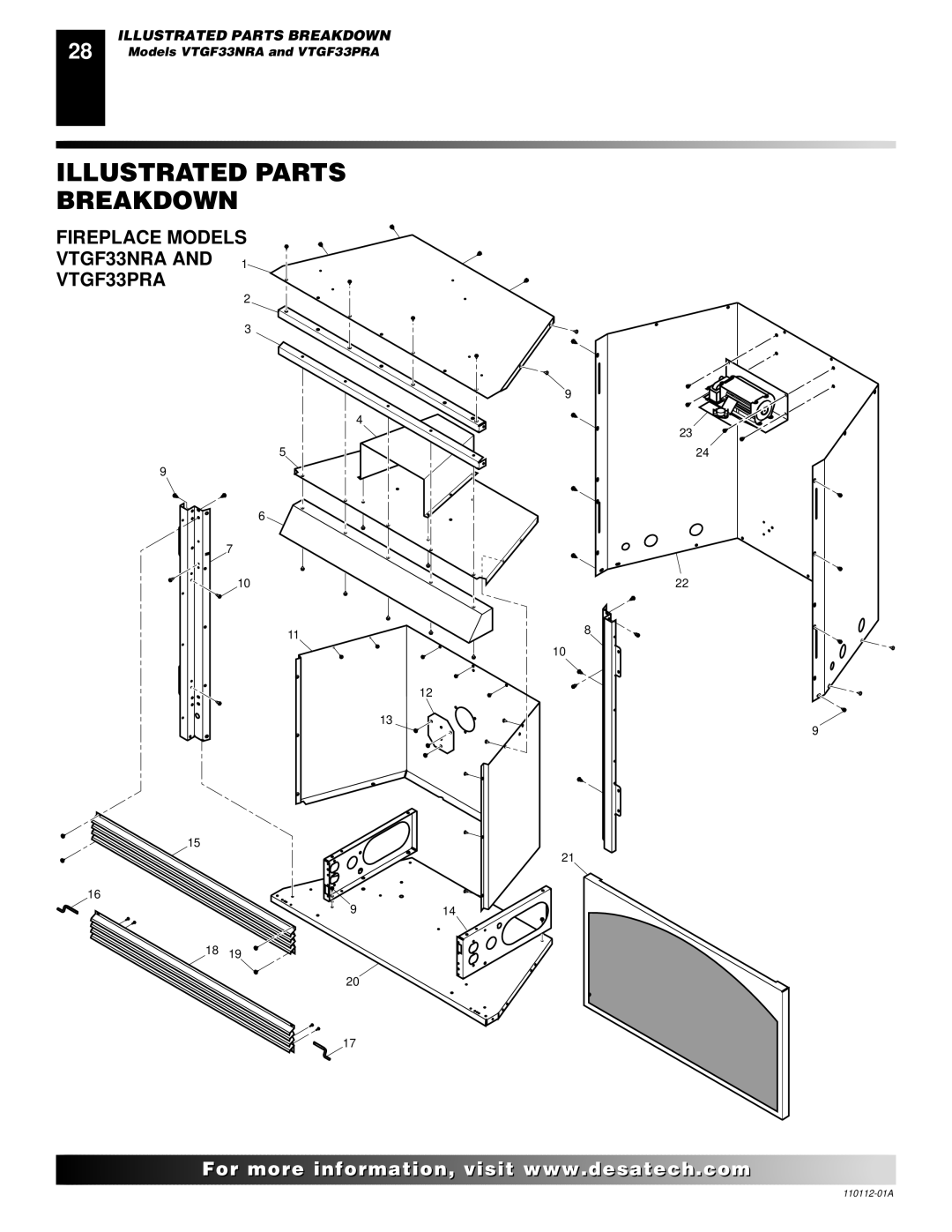 Desa installation manual Fireplace Models VTGF33NRA VTGF33PRA 