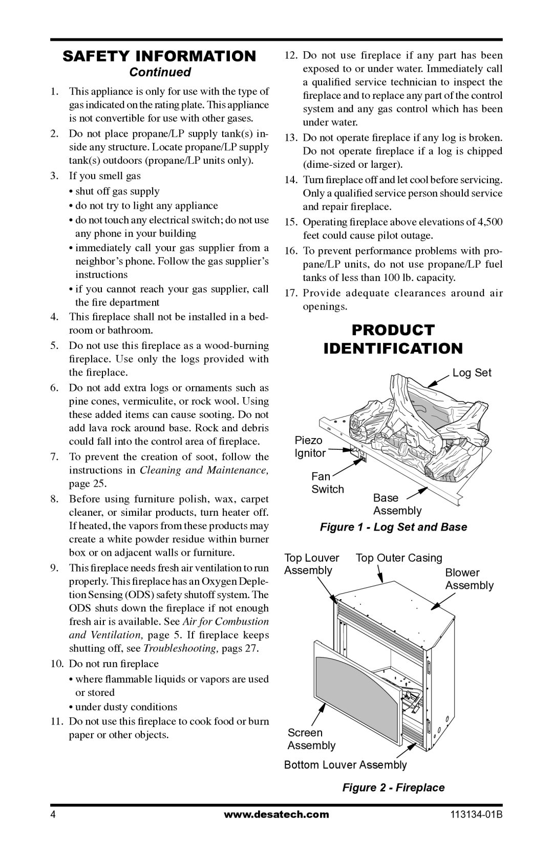 Desa VTGF33PRB, VTGF33NRB installation manual Product Identification 