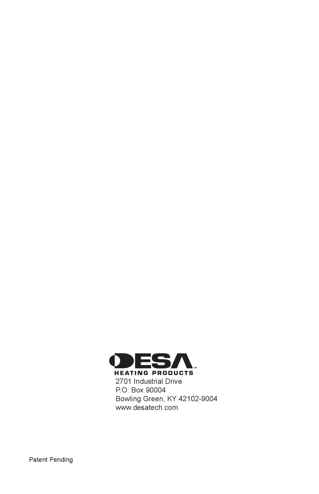 Desa VTP22R, VTN25R installation manual Patent Pending 