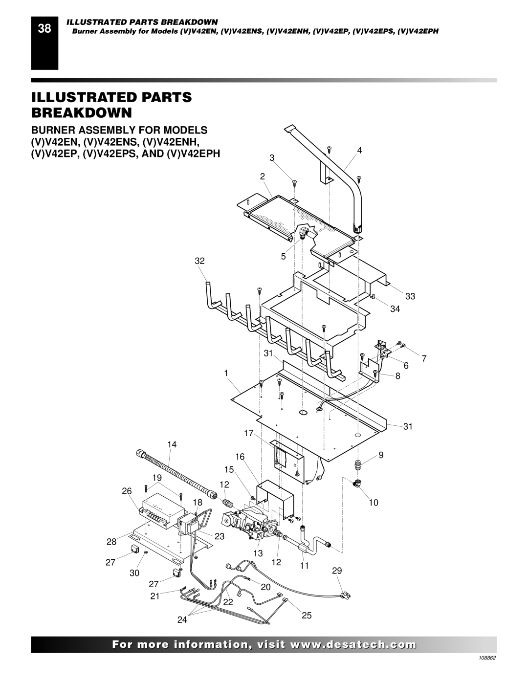 Desa (V)V36EN installation manual Illustrated Parts Breakdown 
