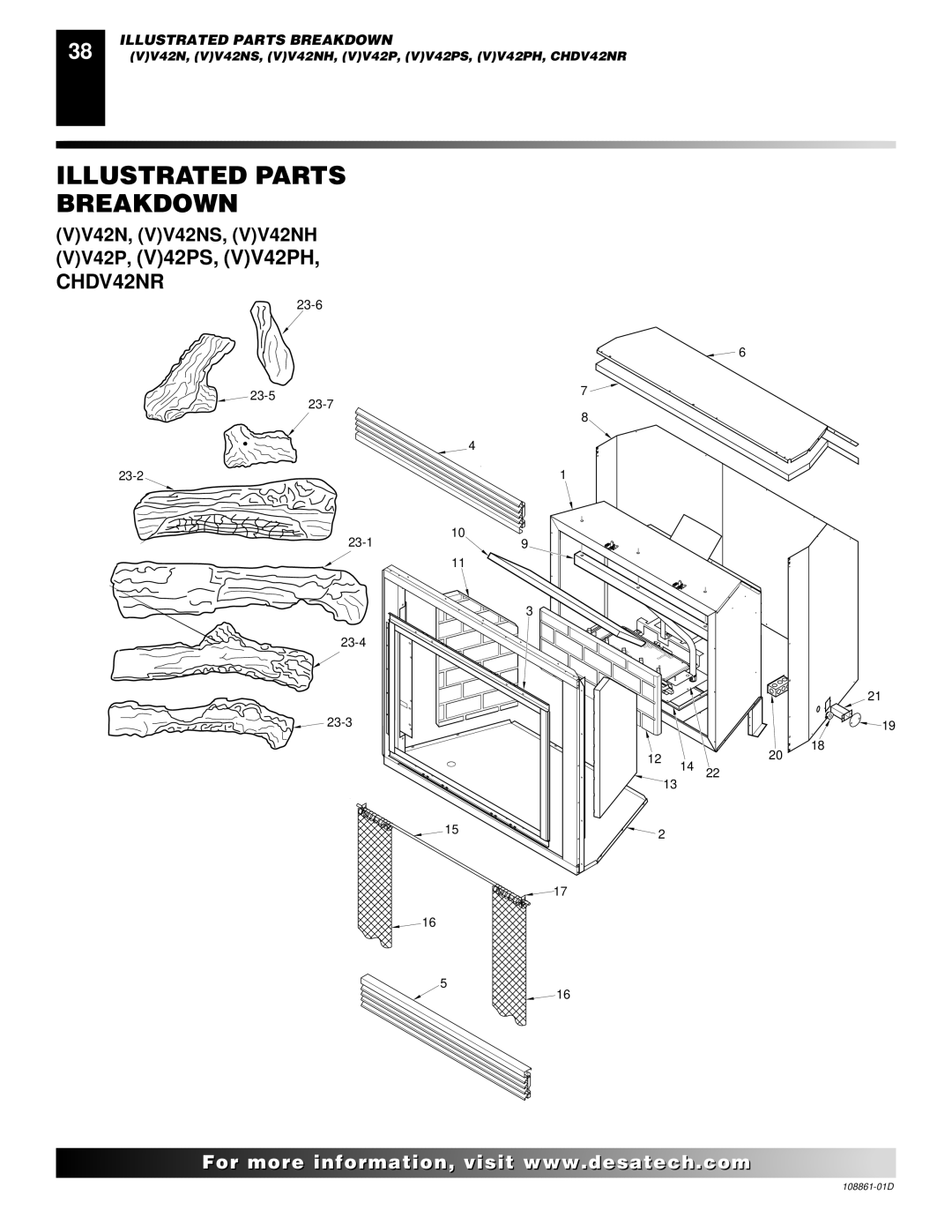 Desa CHDV36NR, (V)V42P, (V)V42N, (V)V36P installation manual VV42P, V42PS, VV42PH, CHDV42NR 