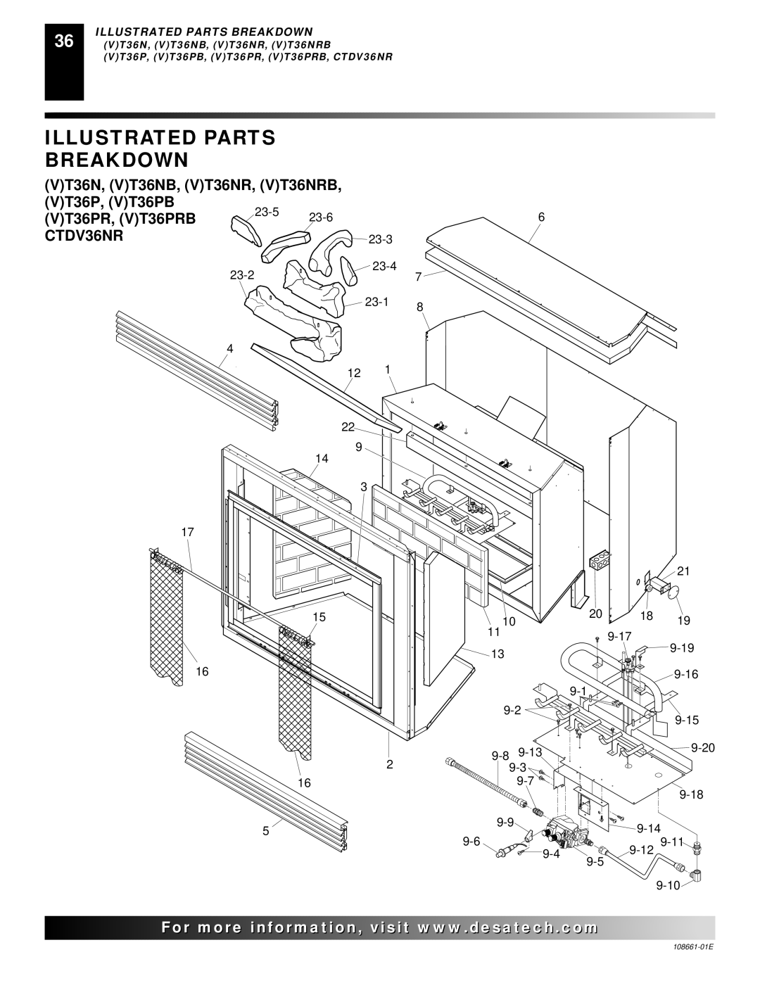 Desa (V)VC36N Series installation manual CTDV36NR 