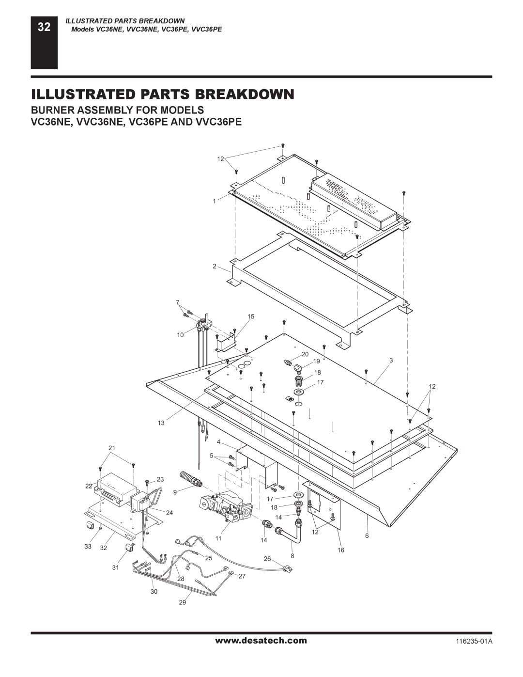 Desa (V)VC36NE Series installation manual 19 18 2827 116235-01A 