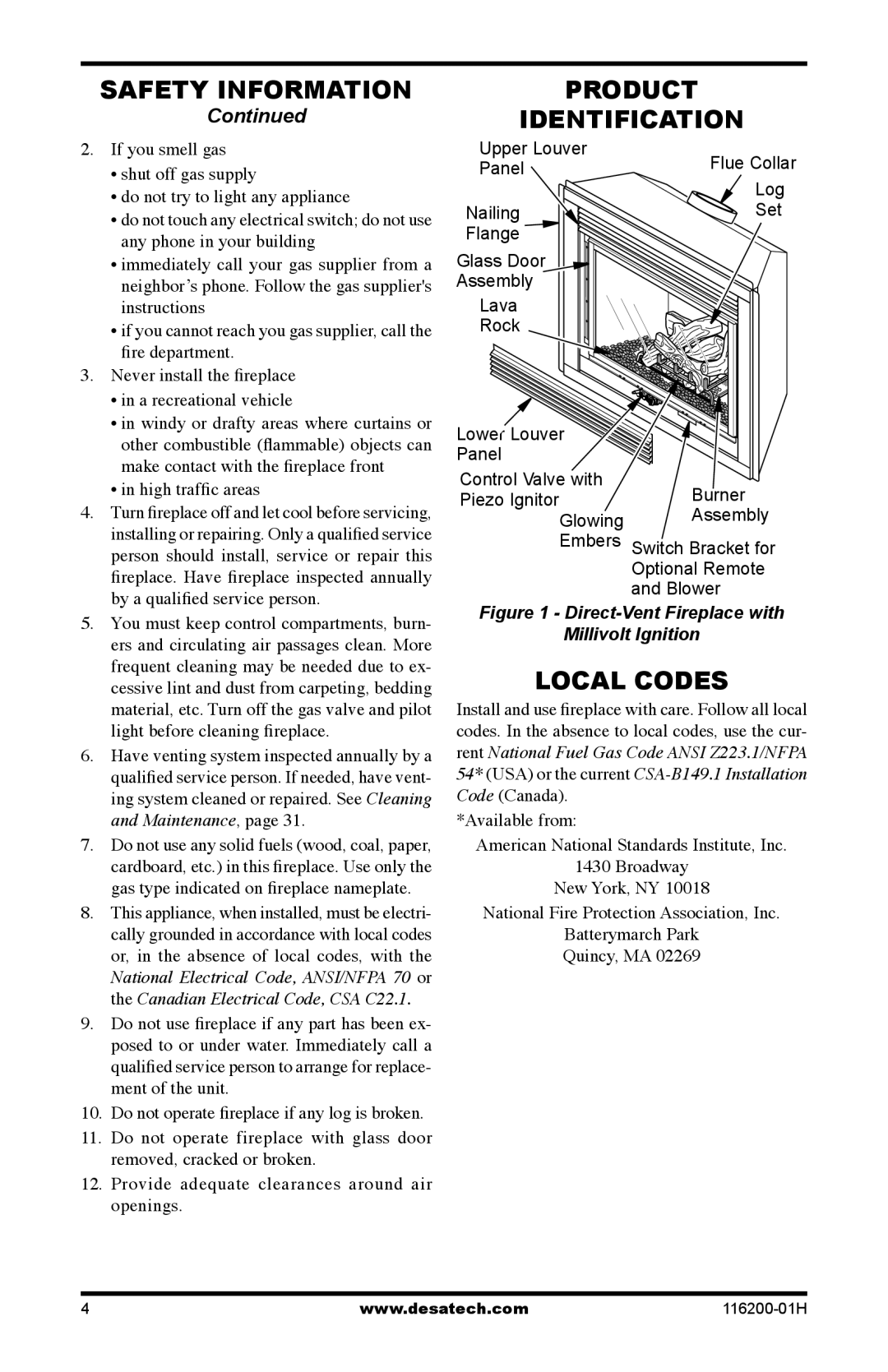 Desa (V)VC36P Series, VC36N, C GCDV36NR, VC36P, C GCDV36PR Product Identification, Local Codes, High traffic areas 