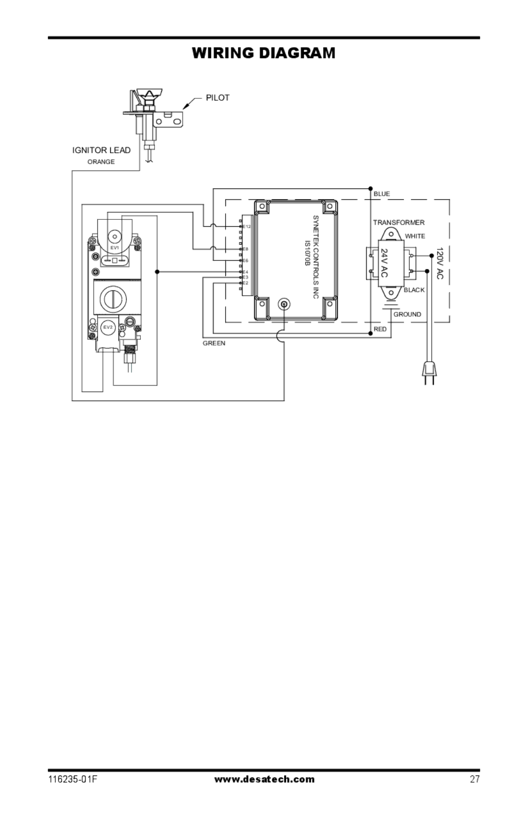 Desa (V)VC36PE Series installation manual Wiring Diagram 